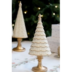 Noël juletre 23,5x10x7cm antikkremfarget