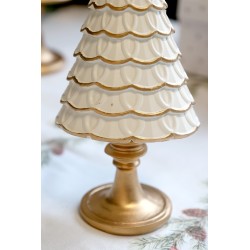 Noël juletre 23,5x10x7cm antikkremfarget