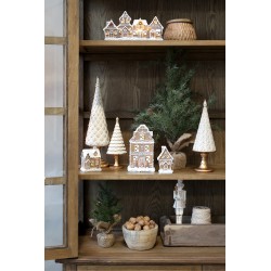 Noël juletre 23,5x10x7cm antikkremfarget