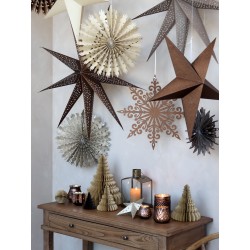 Juletre i papir 50x41cm amber