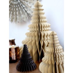 Juletre i papir 50x41cm amber