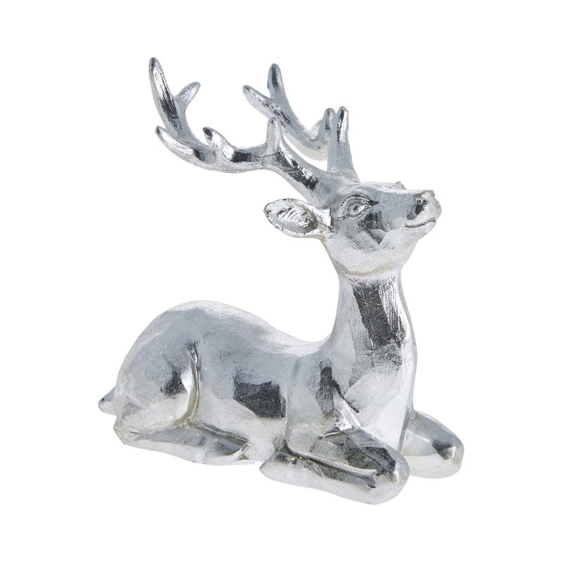 Sisillia dekorasjonsdyr 8.5X5X8 cm. sølv
