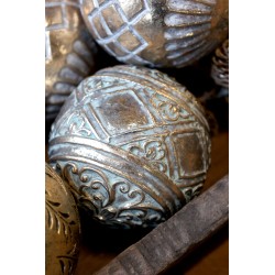 Julekule Ø10 cm antique verte