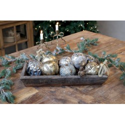 Julekule Ø10 cm antique verte