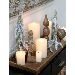 Dekor på fot i antikkgull 28x7,5x7,5cm