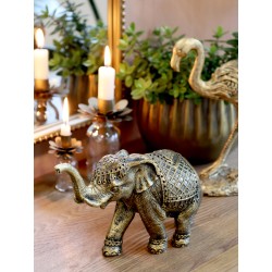 Elefant 14x21,5x8,5cm antikkmessing