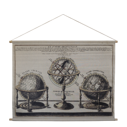 Lerret med globus til oppheng 90x120cm