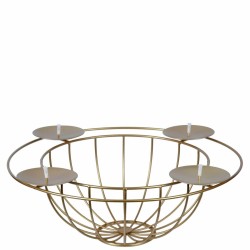 ROWENA Lysestake til kubbelys D40 H16 cm gullfarget