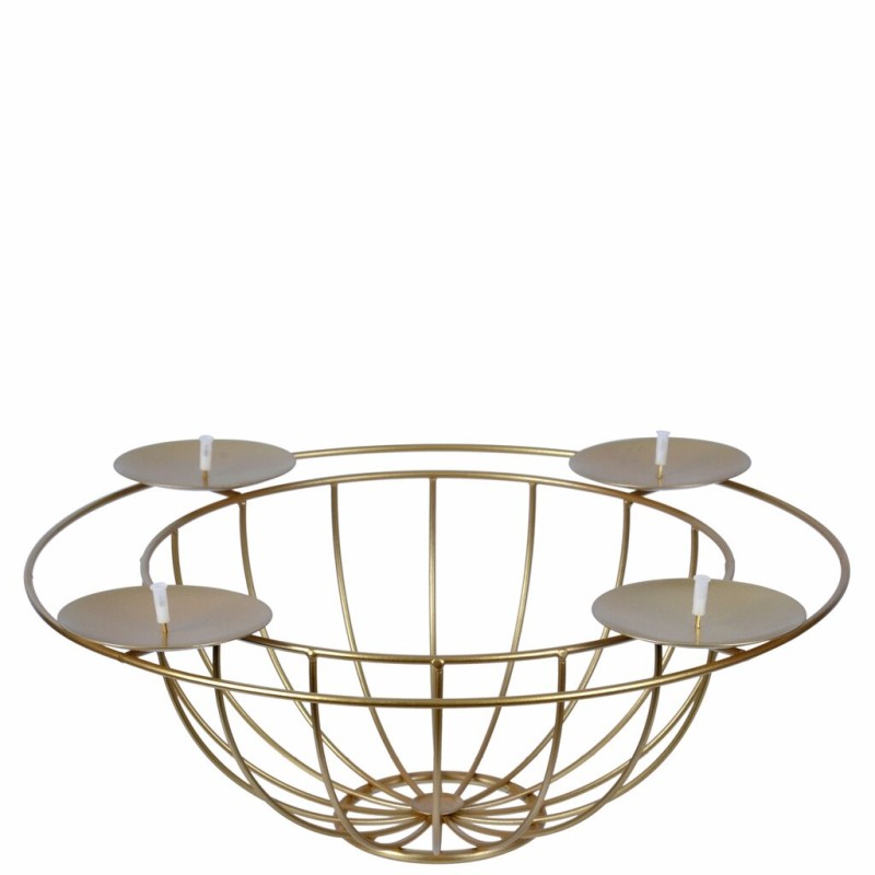 ROWENA Lysestake til kubbelys D40 H16 cm gullfarget