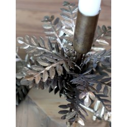 Stake med 3 lysholdere 18x47x15cm antikkmessing