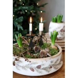 Spyd med juletre sett med to 18x4,5cm antikkmessing