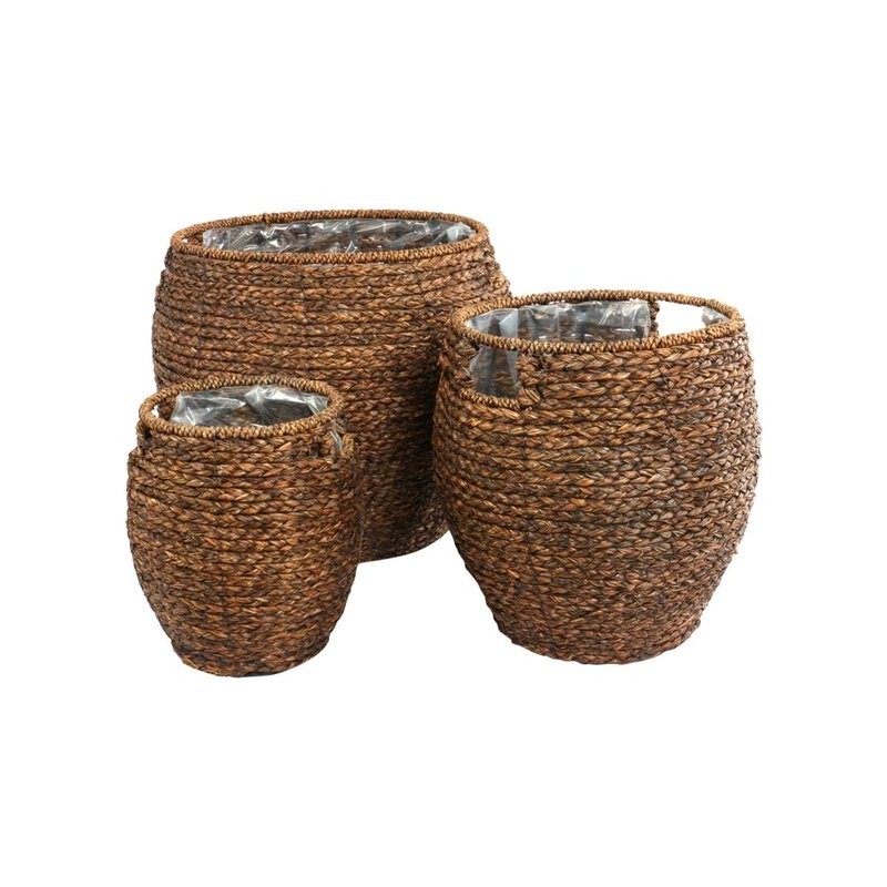 Puffy korg brun 35x35 med håndtak