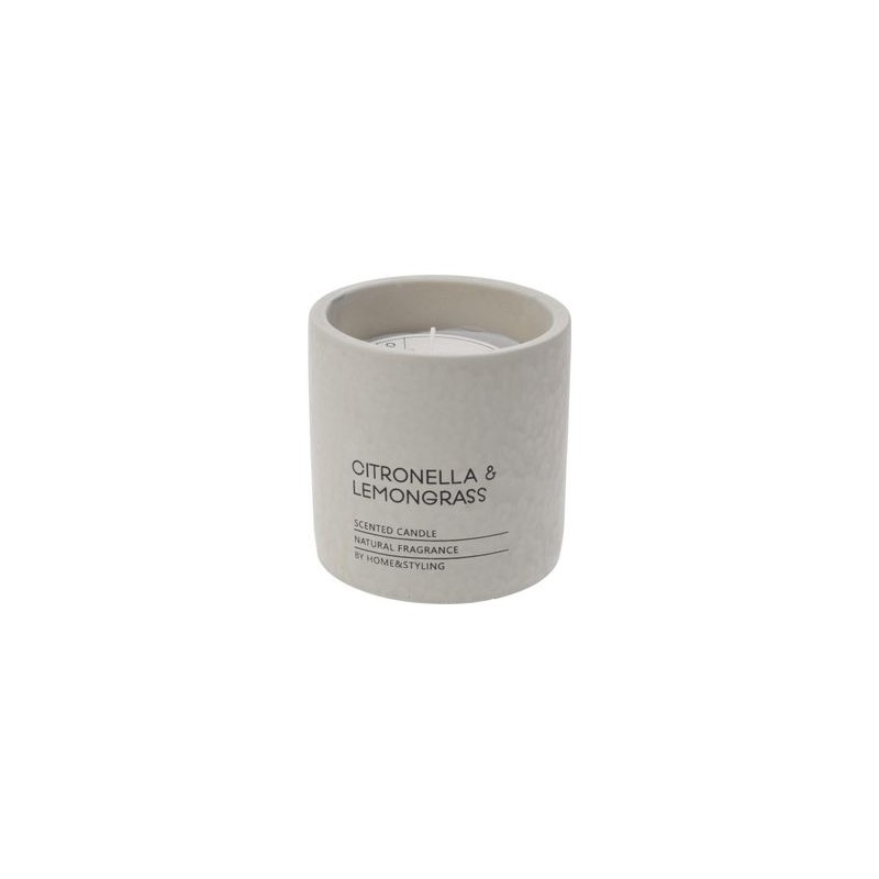 Duftlys sandkrukke citronella 10x10cm 170gr voks