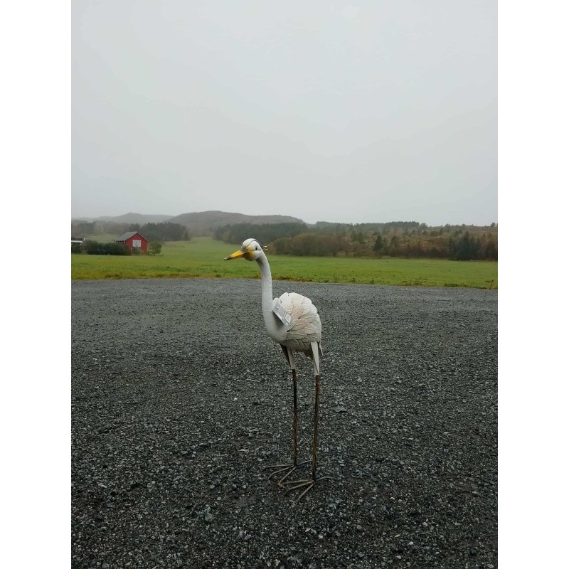 Tranefugl met beige stående 48x19x75cm